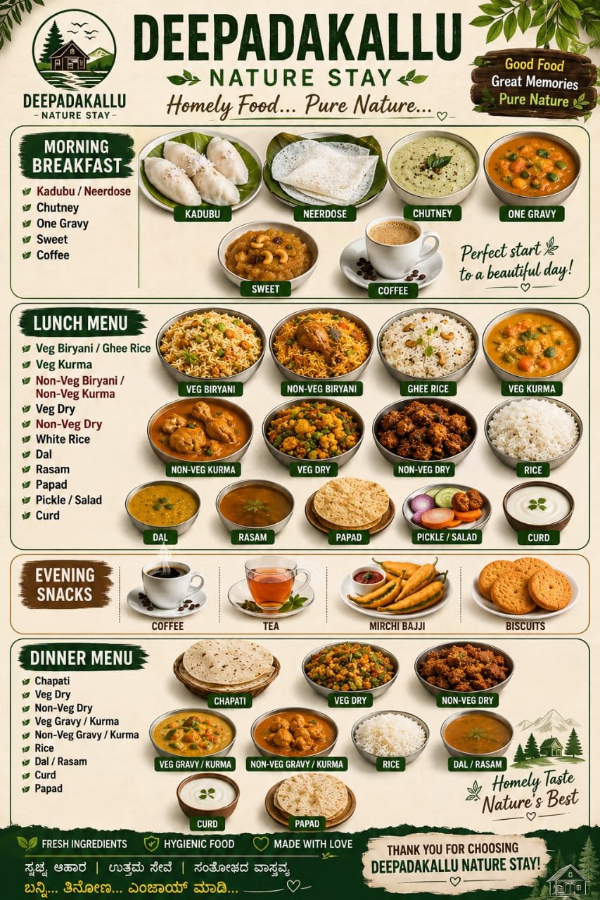 Authentic Homestyle Menu
