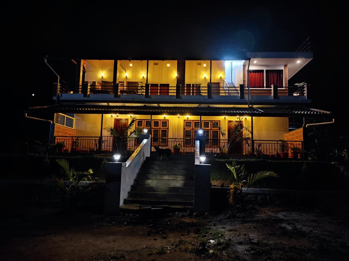 Illuminated Night Facade